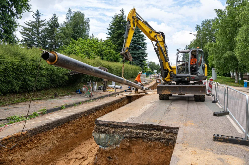 réseau enterré de chauffage